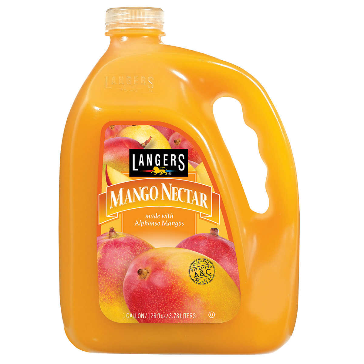 Langers Juice Mango Nectar - 1 Gallon (128 Ounce or 3.78 Liter) .